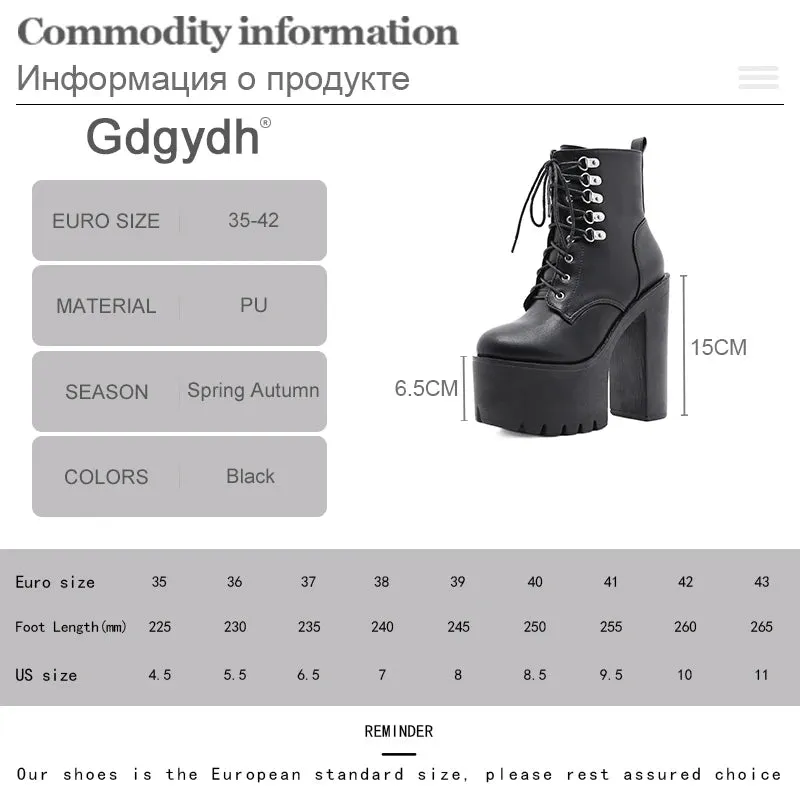 Gdgydh Ultra High Heels Women Motorcycle Boots