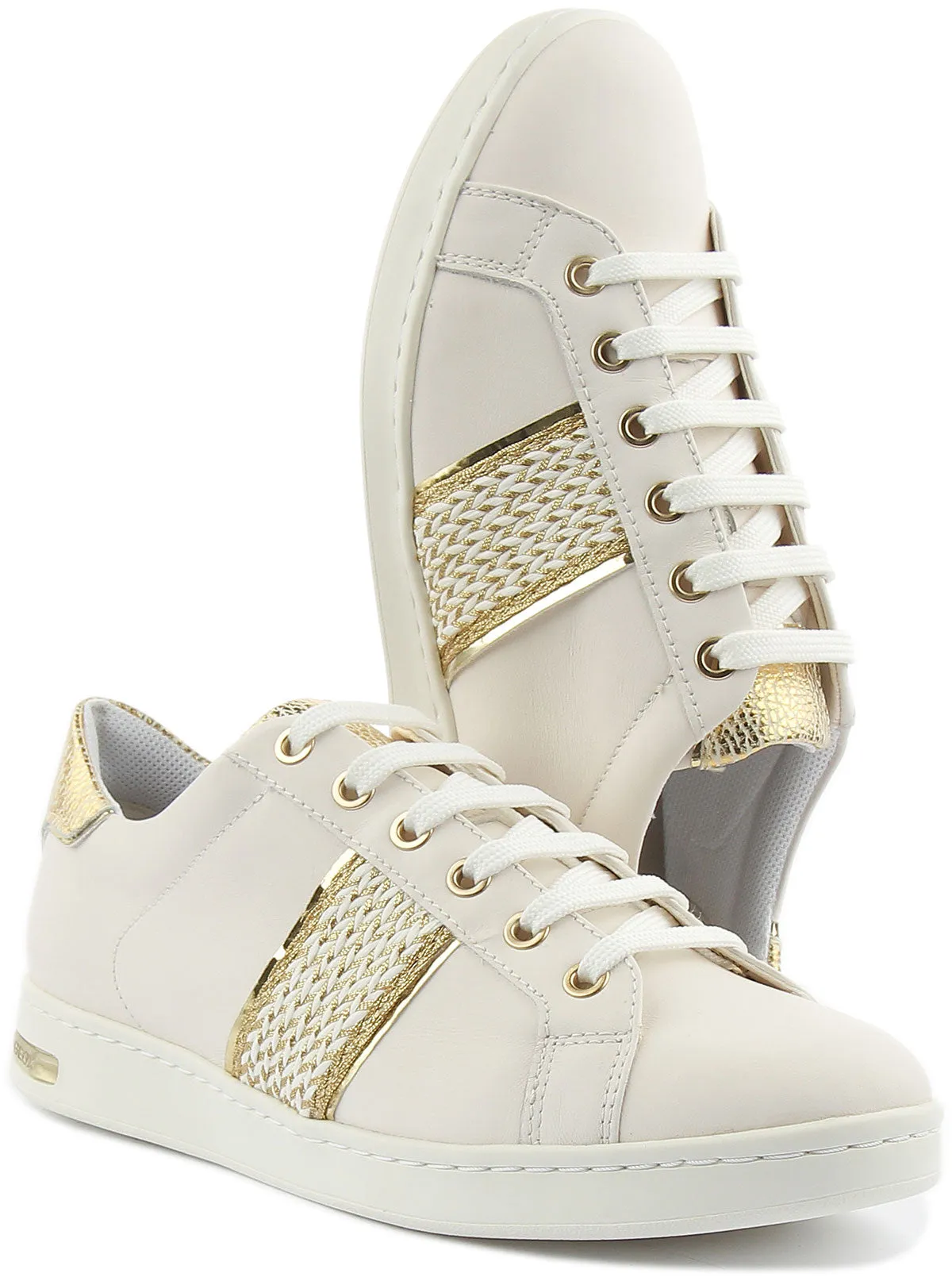 Geox D Jaysen C In White Gold For Women