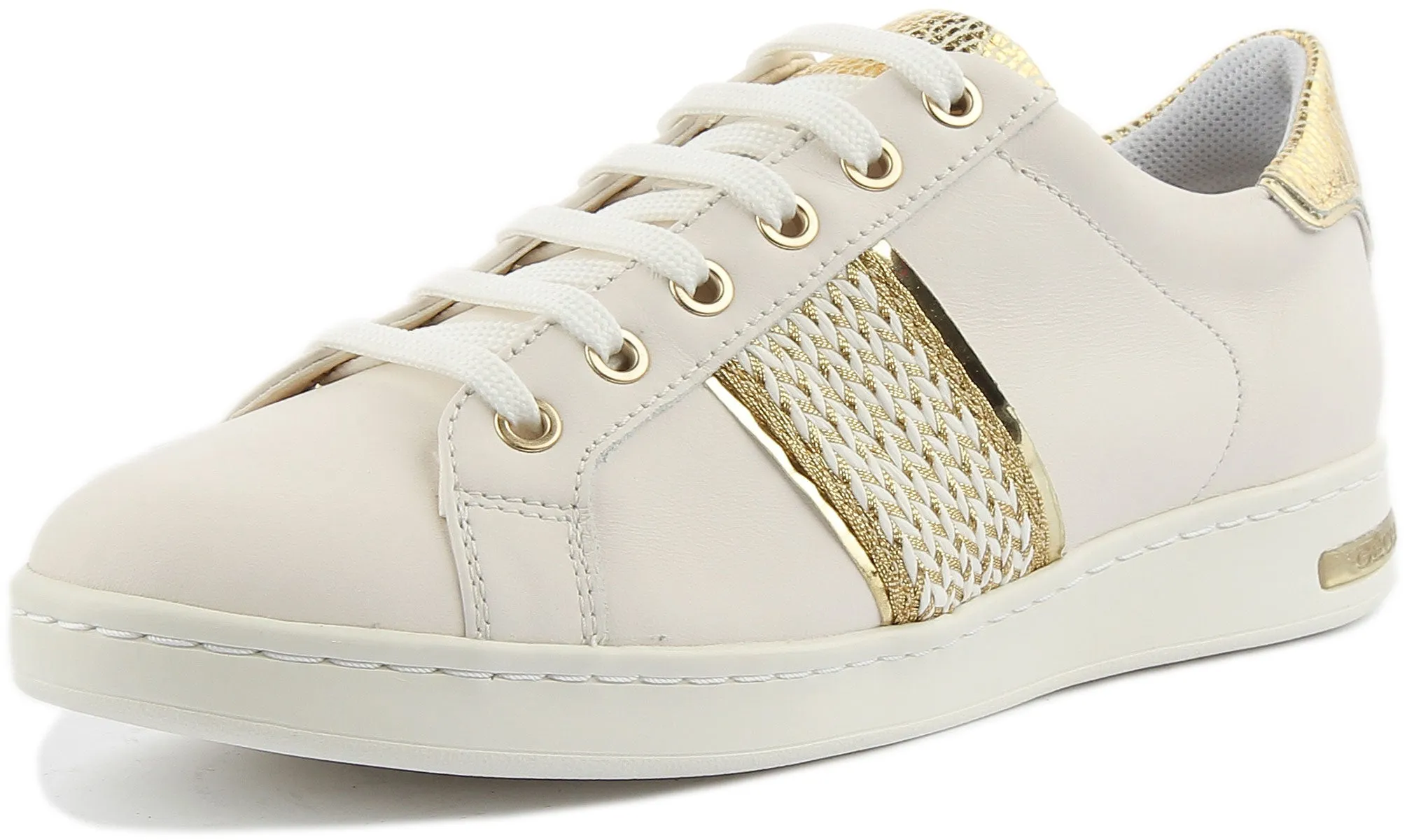 Geox D Jaysen C In White Gold For Women
