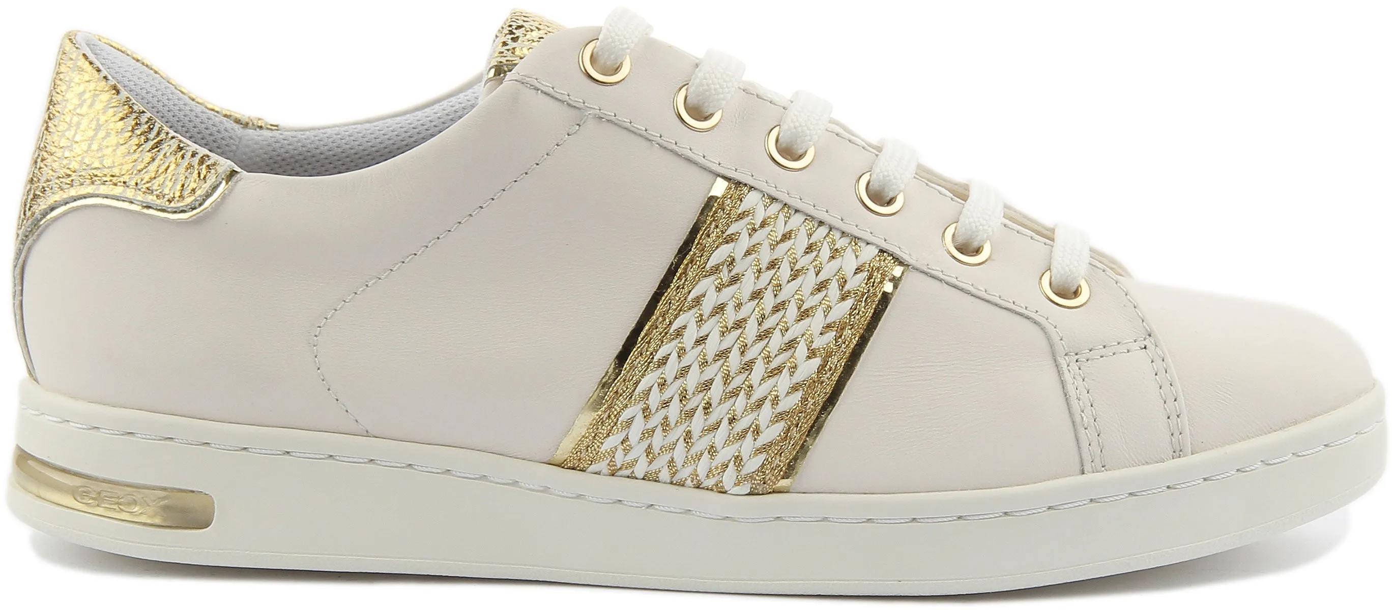 Geox D Jaysen C In White Gold For Women