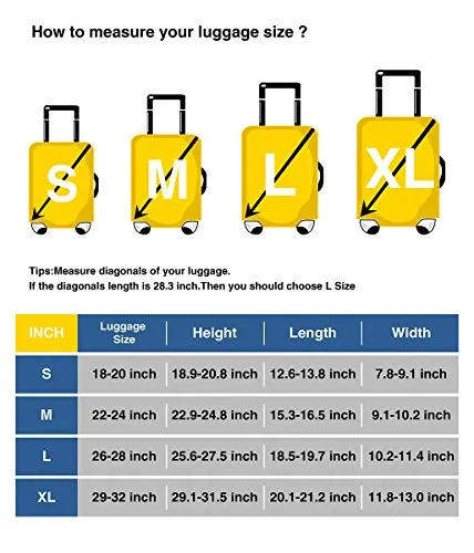 GIOVANIOR Cartoon Giraffes Luggage Cover Suitcase Protector Carry On Covers