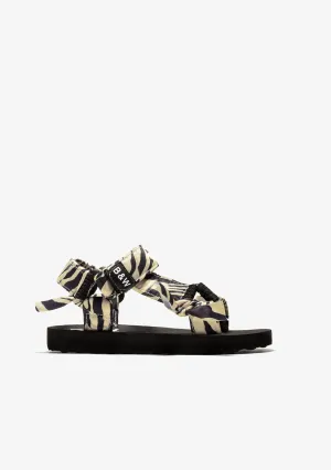 Girl's Zebra Sandals B&W