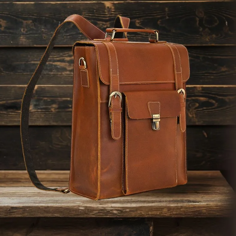 GIRONA | Leather Convertible Backpack