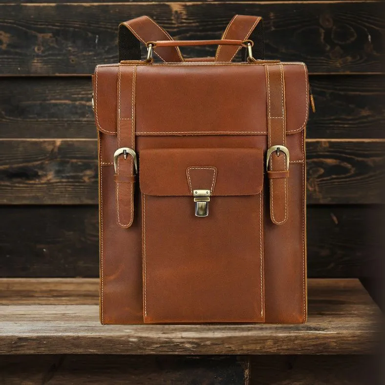 GIRONA | Leather Convertible Backpack