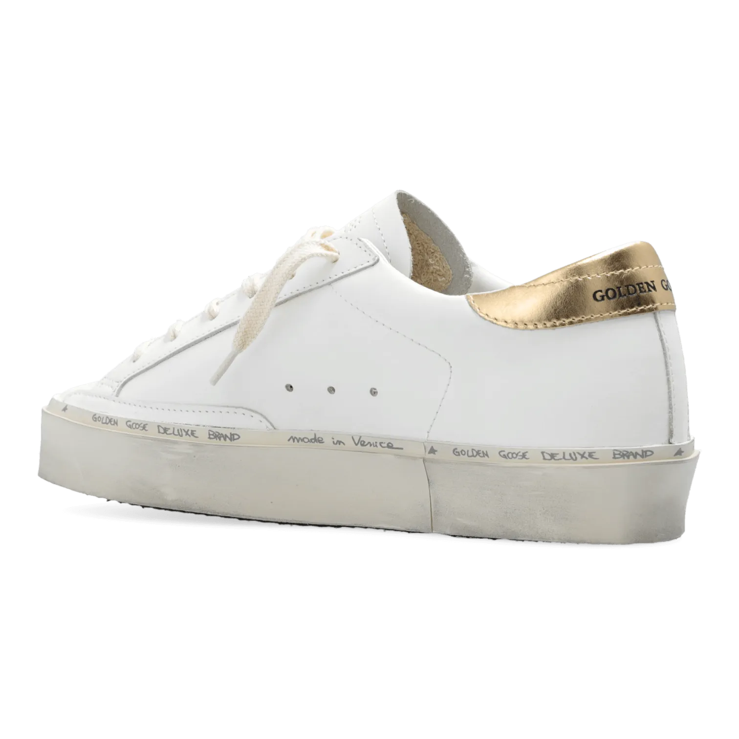 Golden Goose Hi Star Leather Upper Glitter Star Laminated Heel Metal Letterring GWF00118.F004724.11543