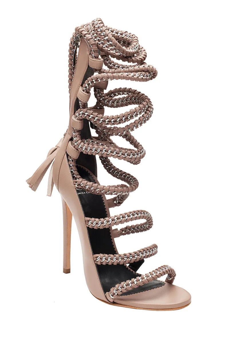 IMENA II NUDE CALF SANDALS