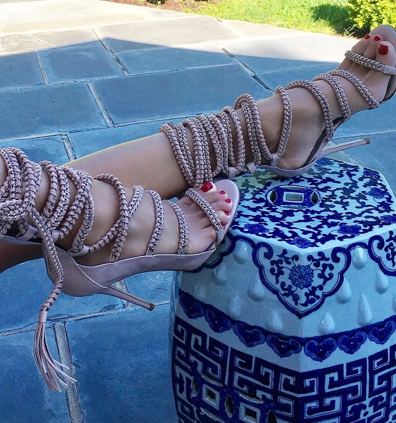 IMENA II NUDE CALF SANDALS