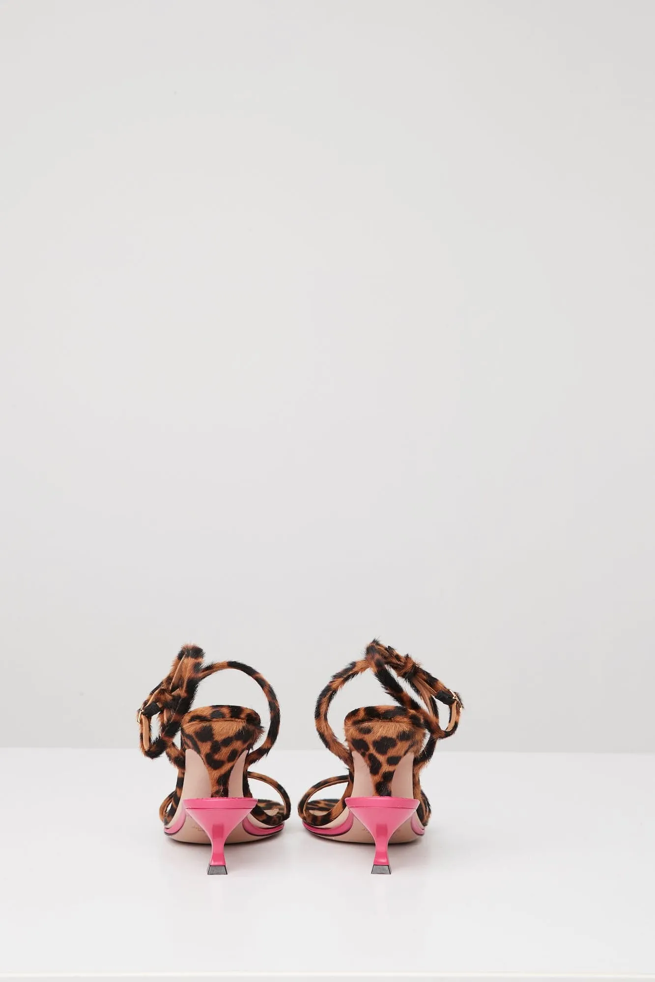 Jacquemus Les Doubles Sandales in Leopard and Pink