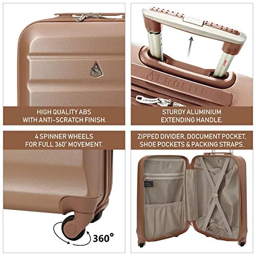 Large Capacity Maximum Allowance 22x14x9 Airline Approved by Delta United Southwest & More Carry On Luggage Bag | Rolling Travel Suitcase | Lightweight Small Hard Shell Trolley | 19.3x14x9in Body Size