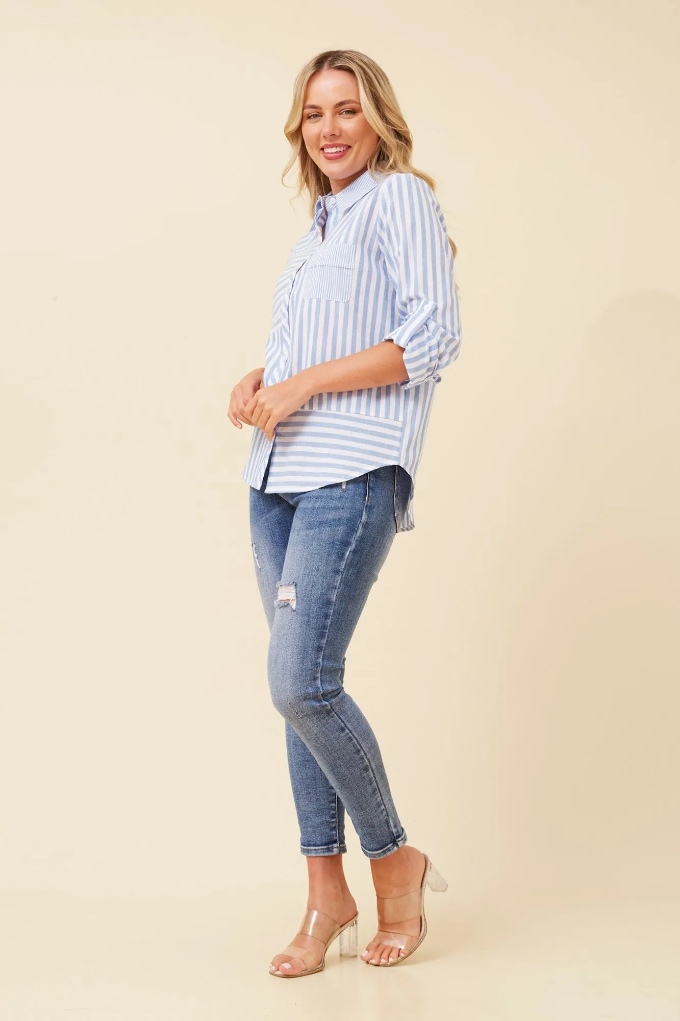 LINCOLN STRIPE PRINT SHIRT