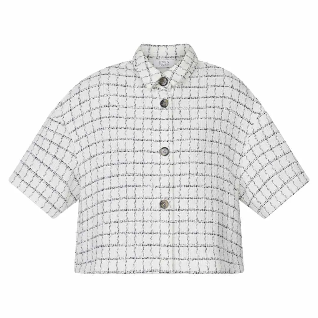 LOVE & DIVINE love1266 skjorte jakke - cream check