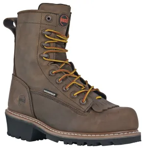 Men's Hoss 8" Kiltie Cross Cut Logger Brown, EH, WP, PR, Composite Toe Boot