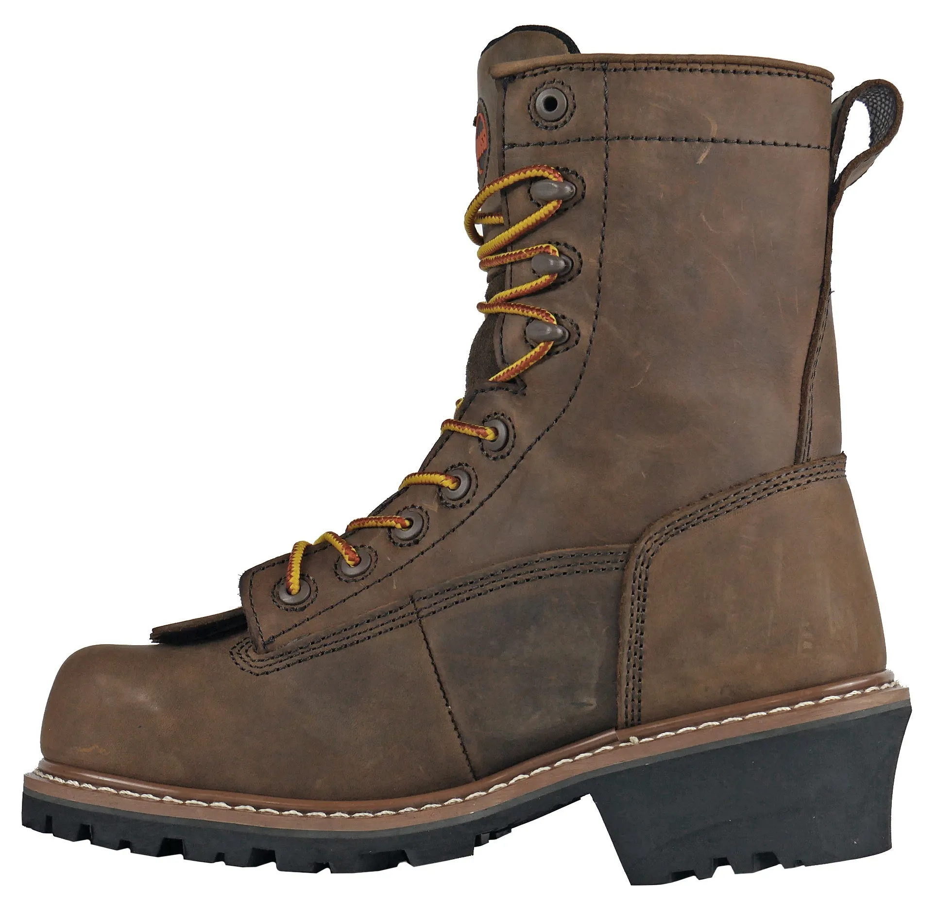 Men's Hoss 8" Kiltie Cross Cut Logger Brown, EH, WP, PR, Composite Toe Boot