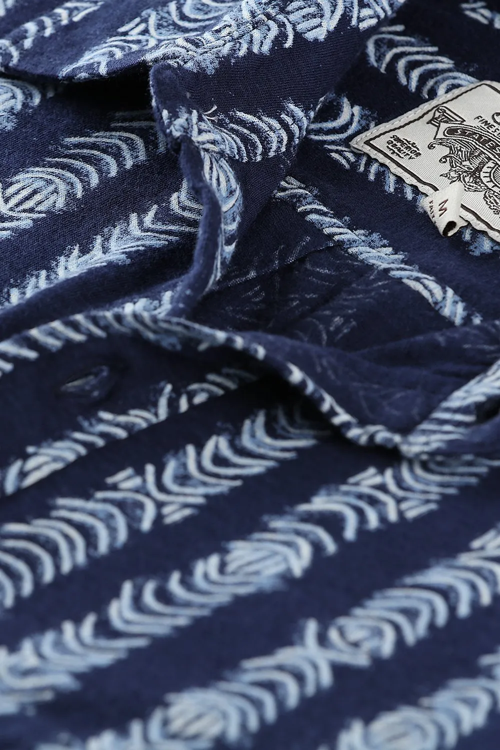 Men's Navy Tribal Print Knit Shirt