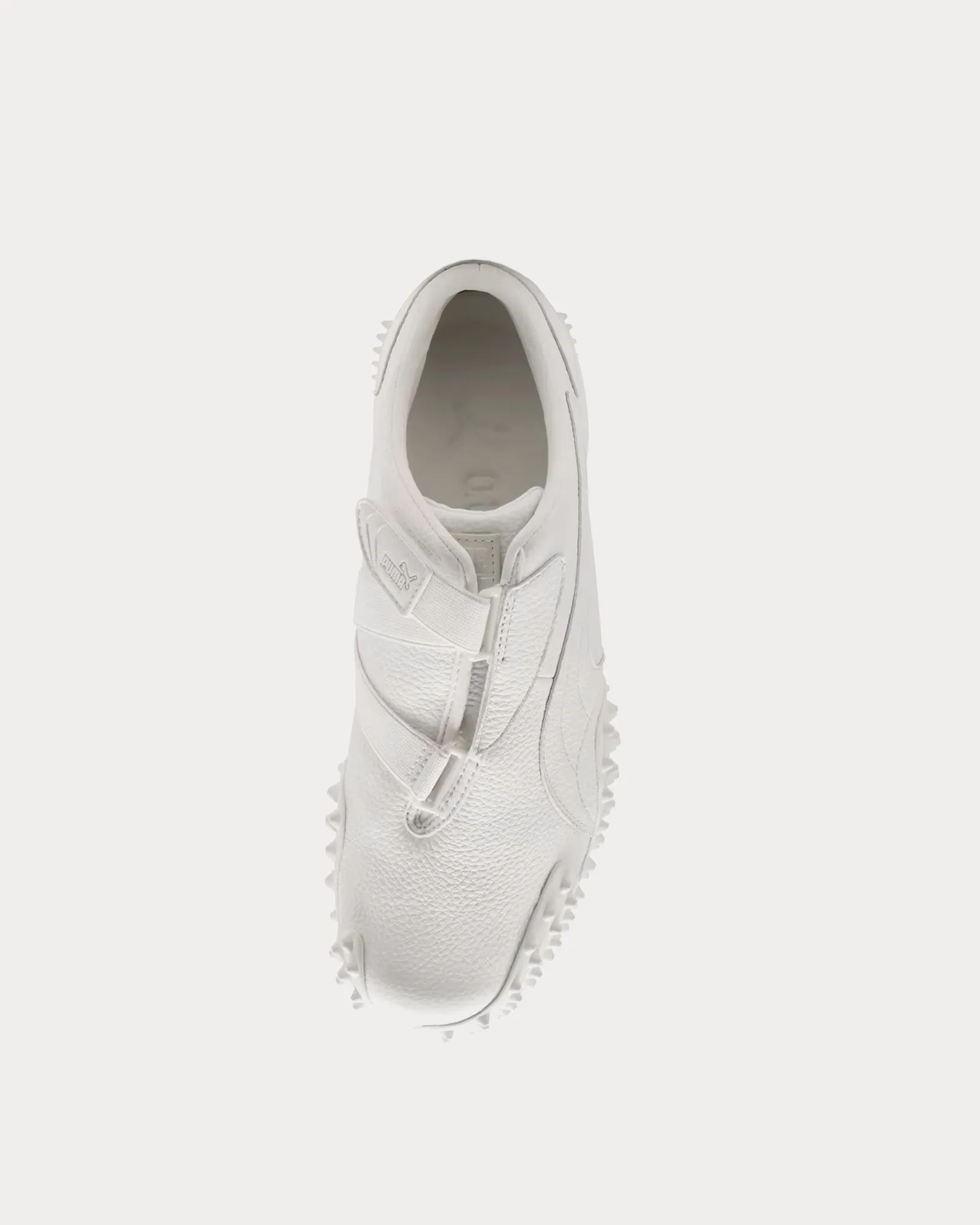 Mostro Leather Frosted Ivory Slip On Sneakers