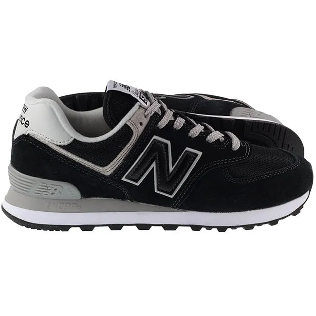 New Balance Trainers Mens 574 Black White