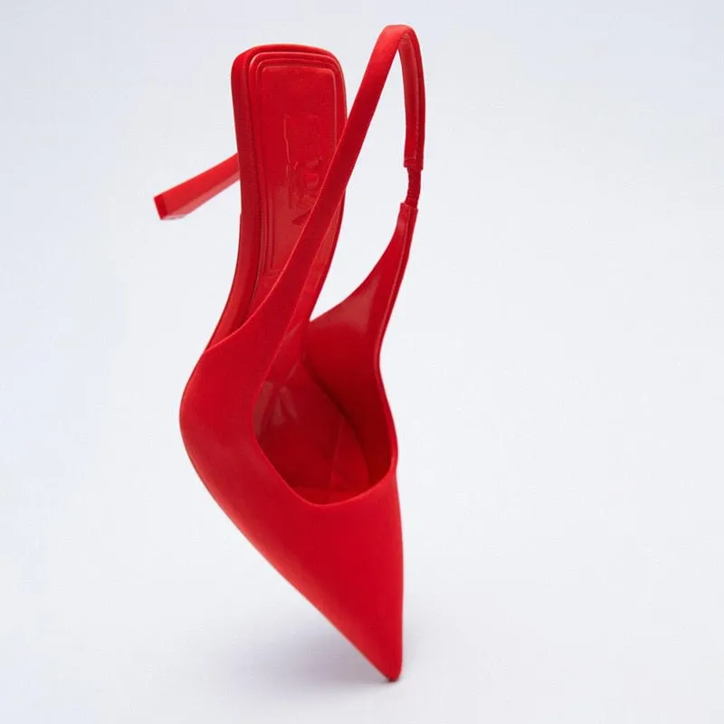 New Women's Closed Toe Red Single Shoes