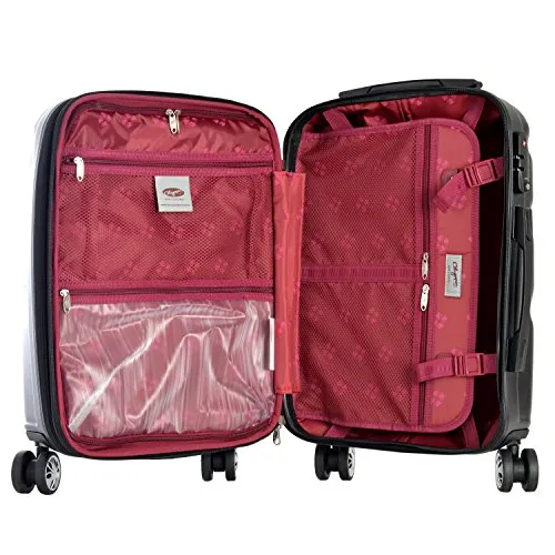Olympia Vortex Carry-on Hardcase Spinner W/TSA Lock, Black