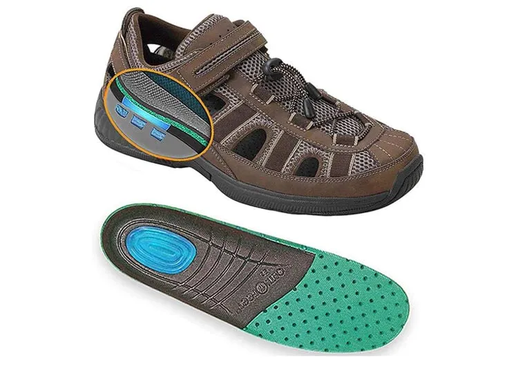 Orthofeet Men Clearwater Heel Strap - Brown