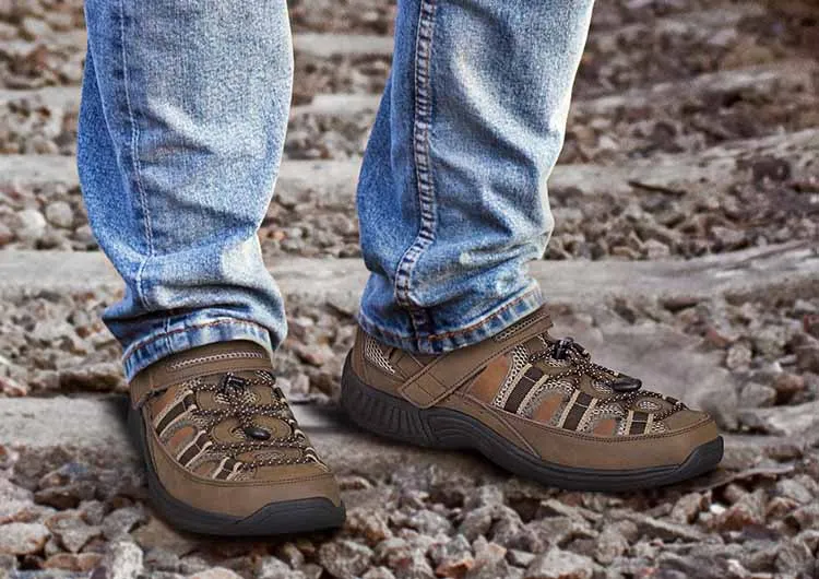 Orthofeet Men Clearwater Heel Strap - Brown