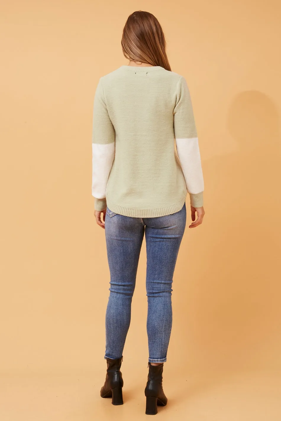 OTIS COLOUR BLOCK KNIT JUMPER