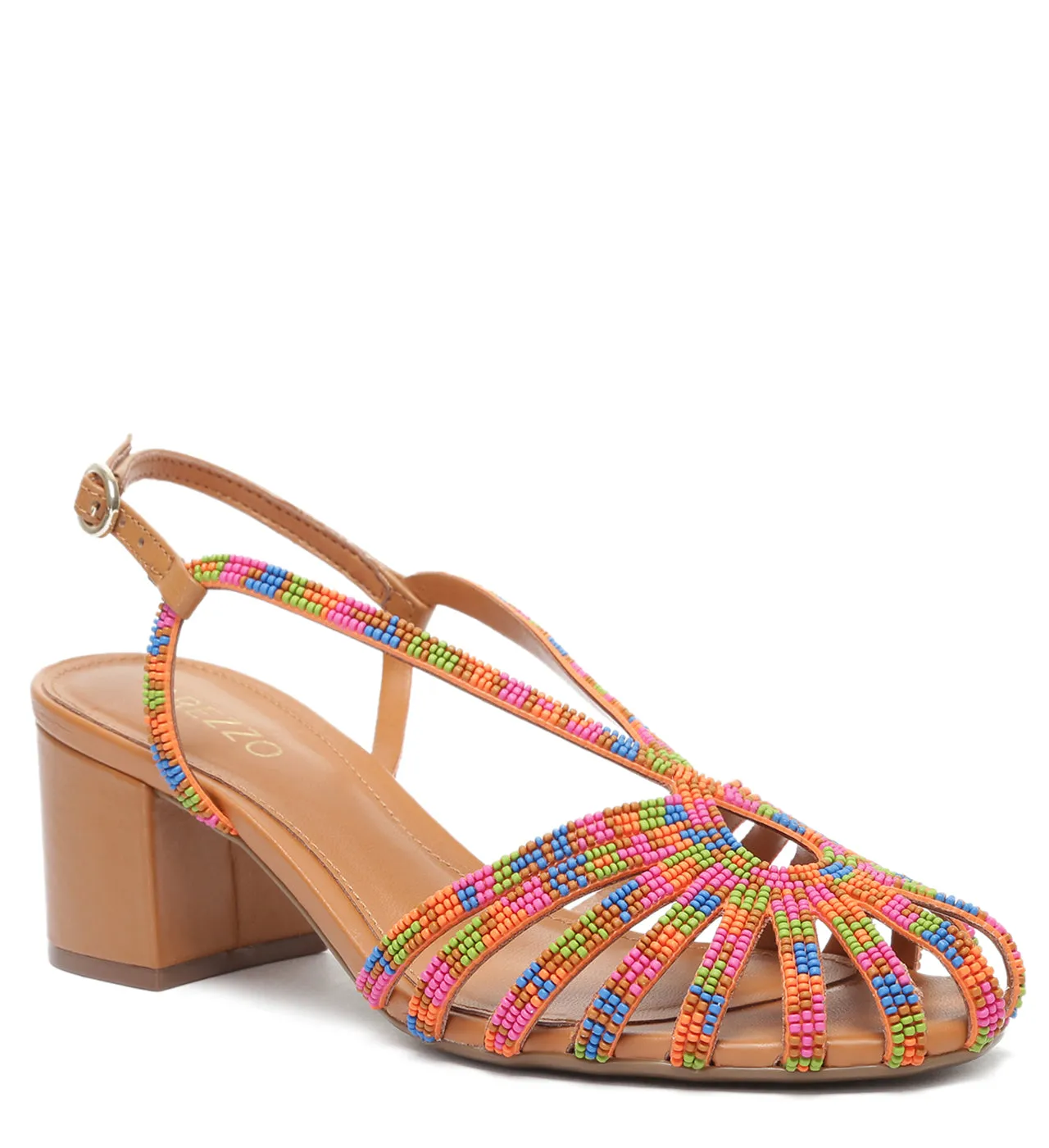 Paola Mid Block Sandal | Multicolor
