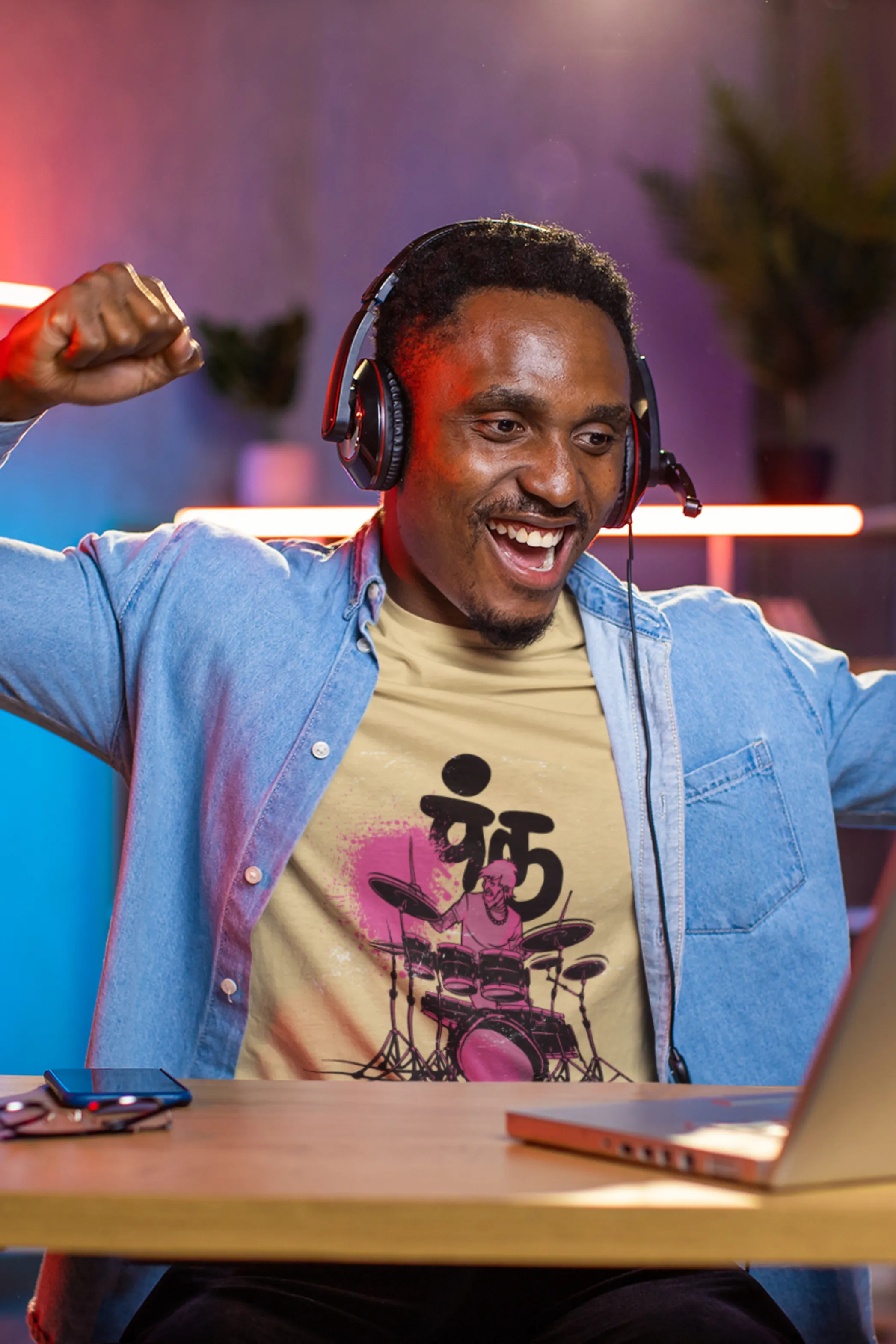Punk Beats Printed T-shirt for men