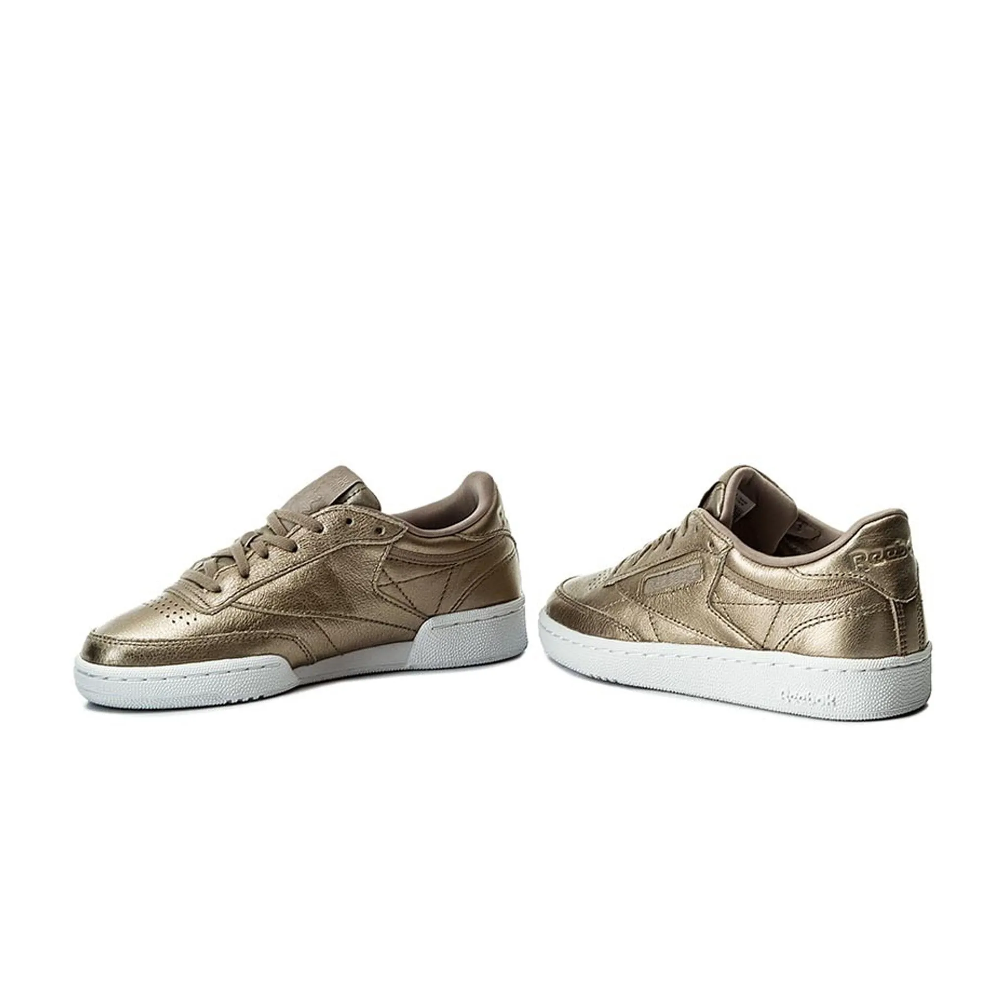 Reebok Club C85 Melted Metal Womens Gold Trainers