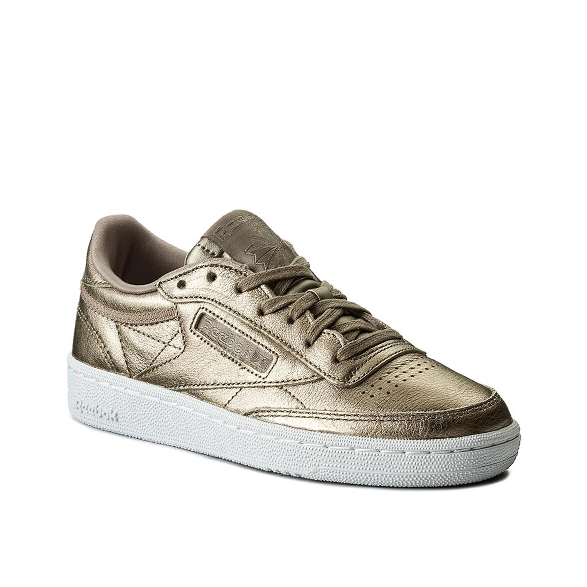 Reebok Club C85 Melted Metal Womens Gold Trainers