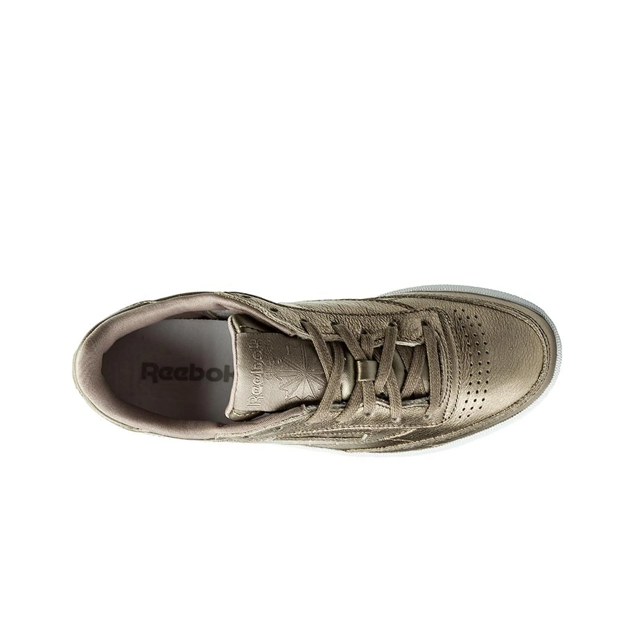 Reebok Club C85 Melted Metal Womens Gold Trainers