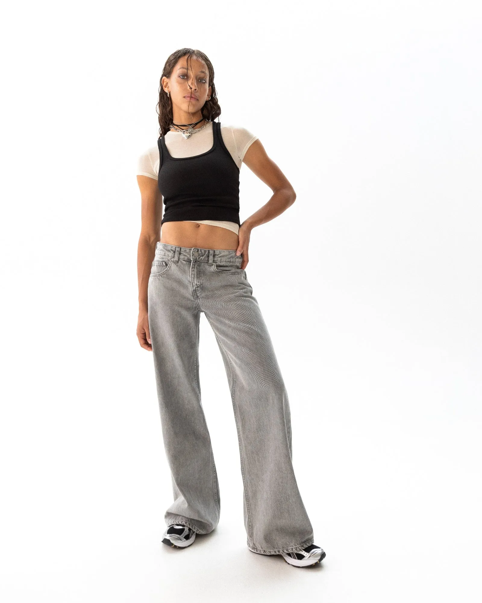 Rhue Wide Jeans TALL - Ash Grey