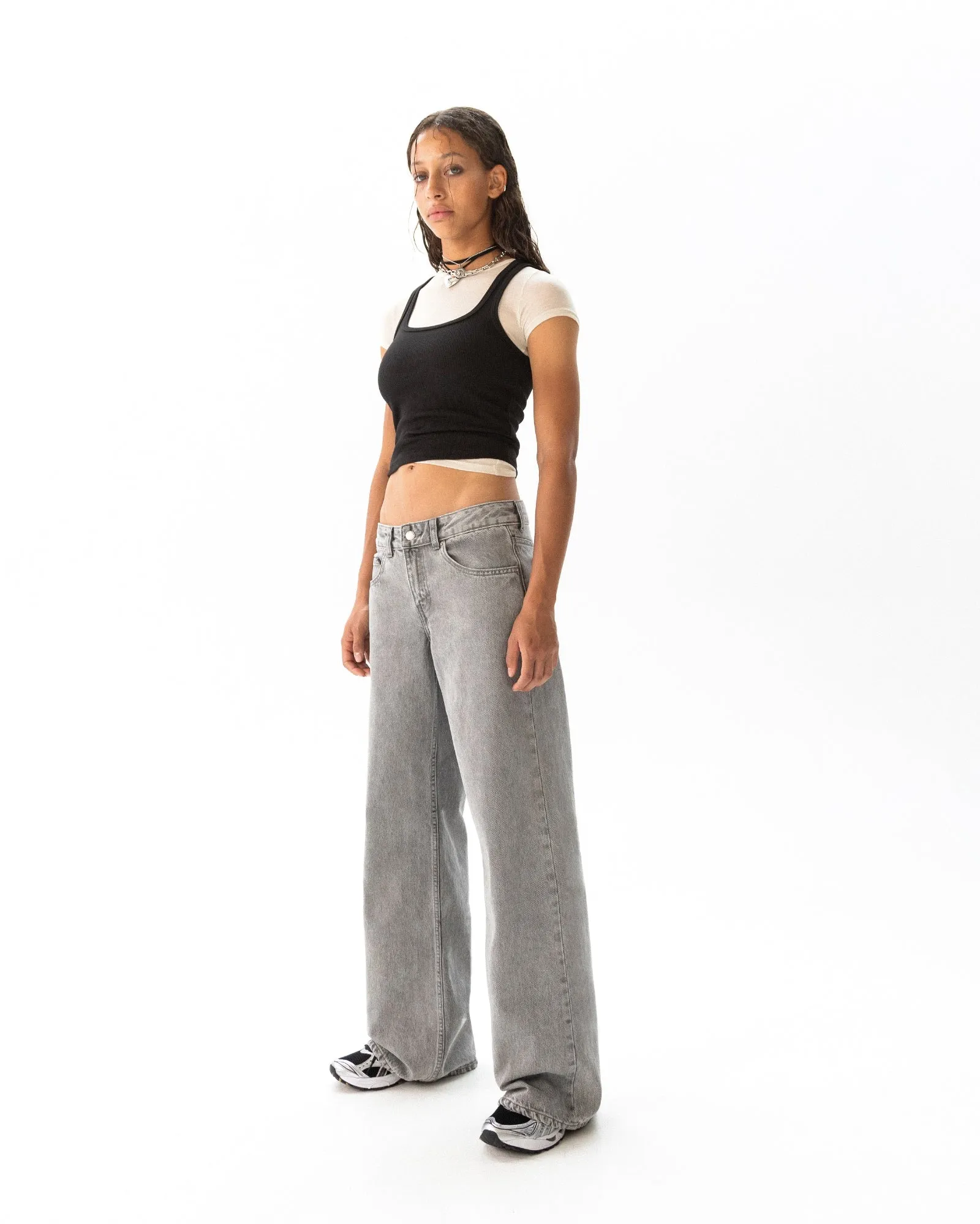 Rhue Wide Jeans TALL - Ash Grey