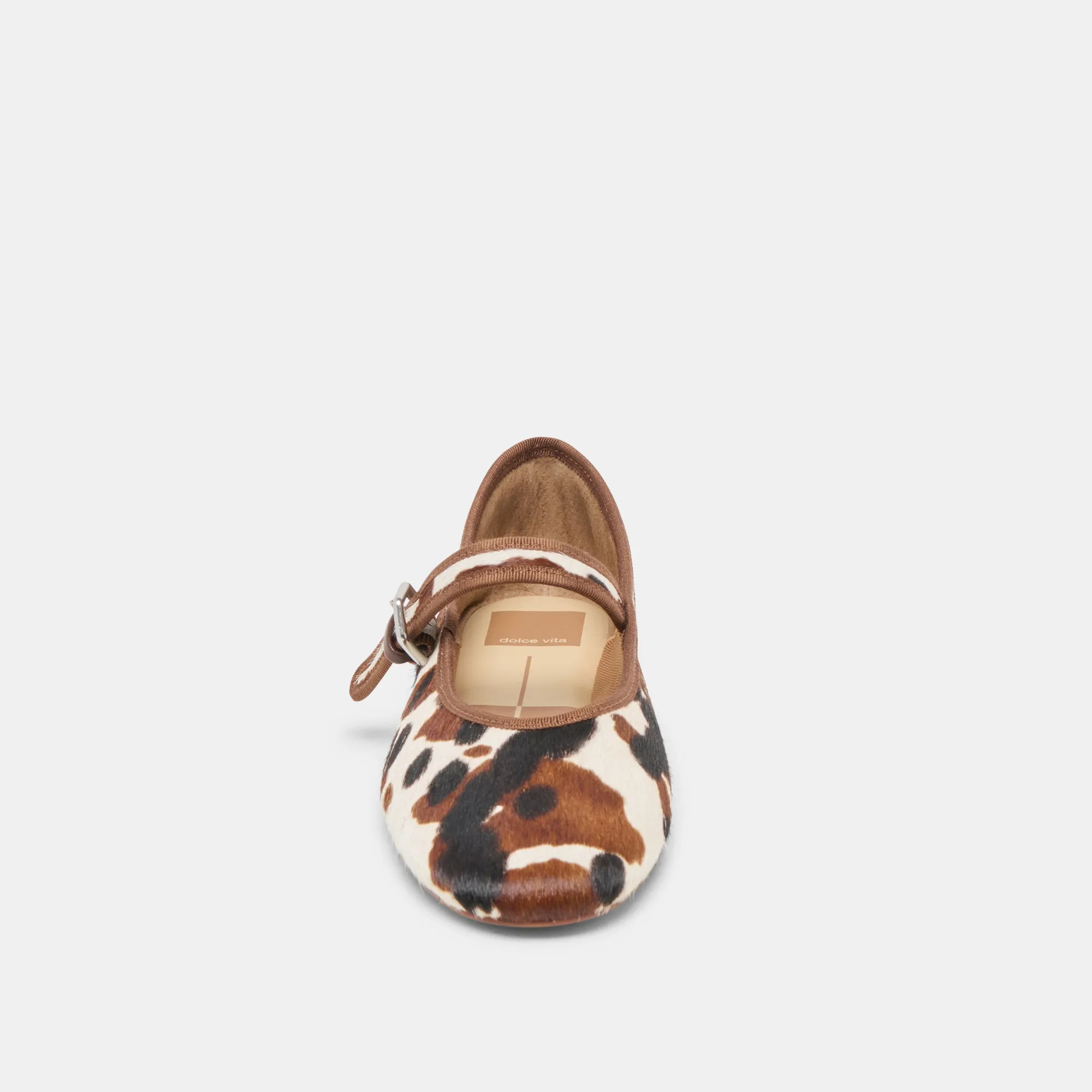 ROSLYN BALLET FLATS COCOA TAURUS CALF HAIR