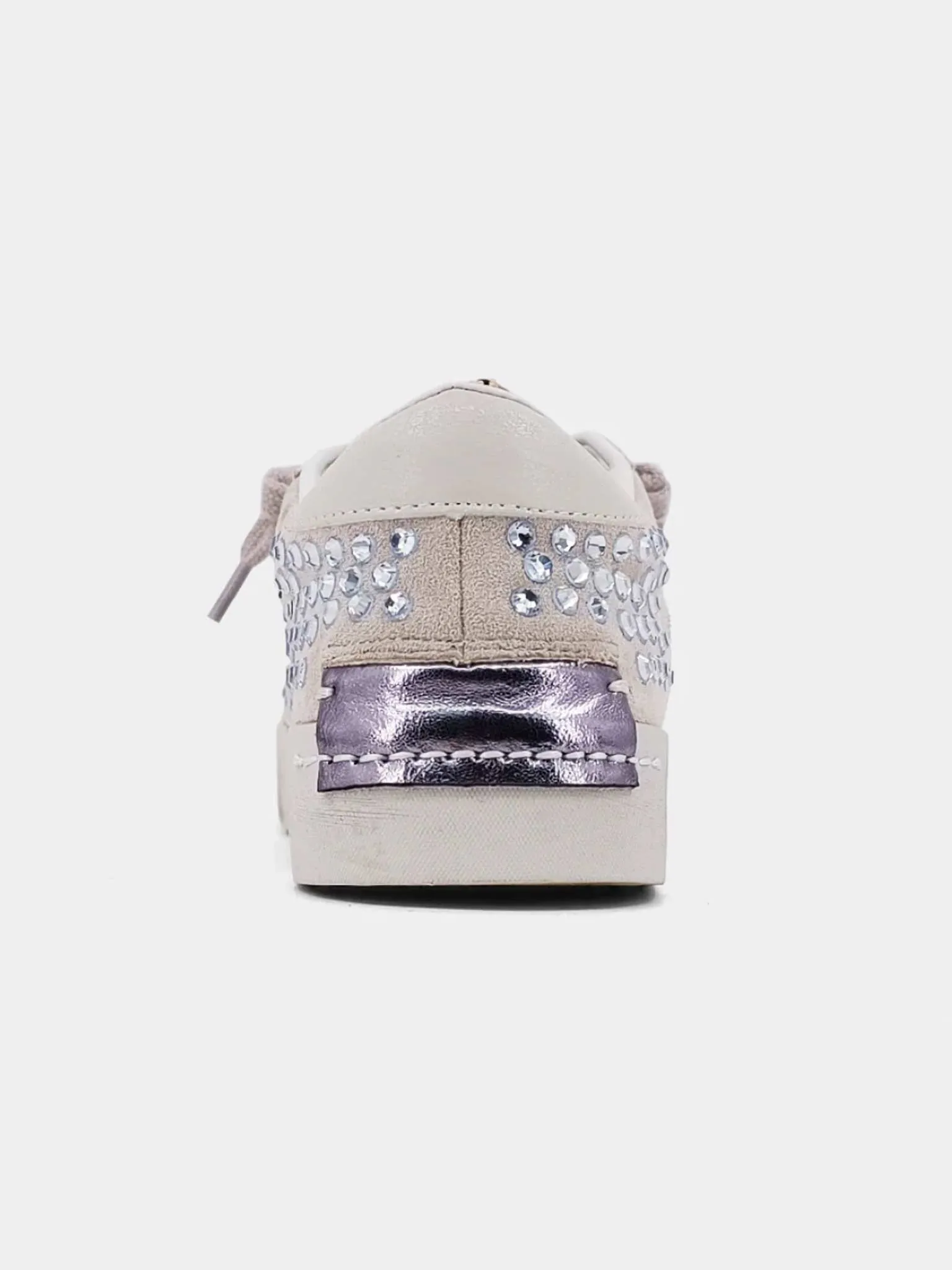 Ruby Metallic Stud Light Grey Sneaker