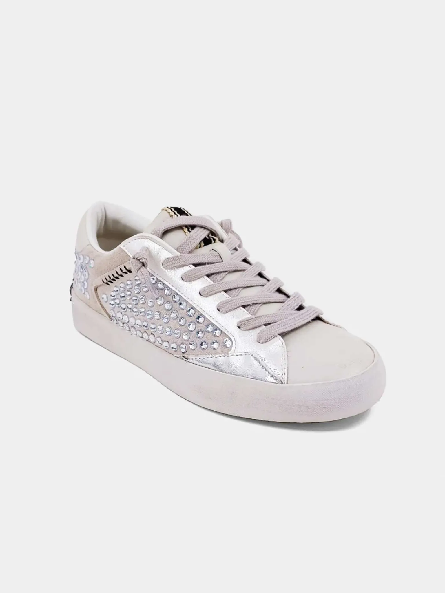 Ruby Metallic Stud Light Grey Sneaker