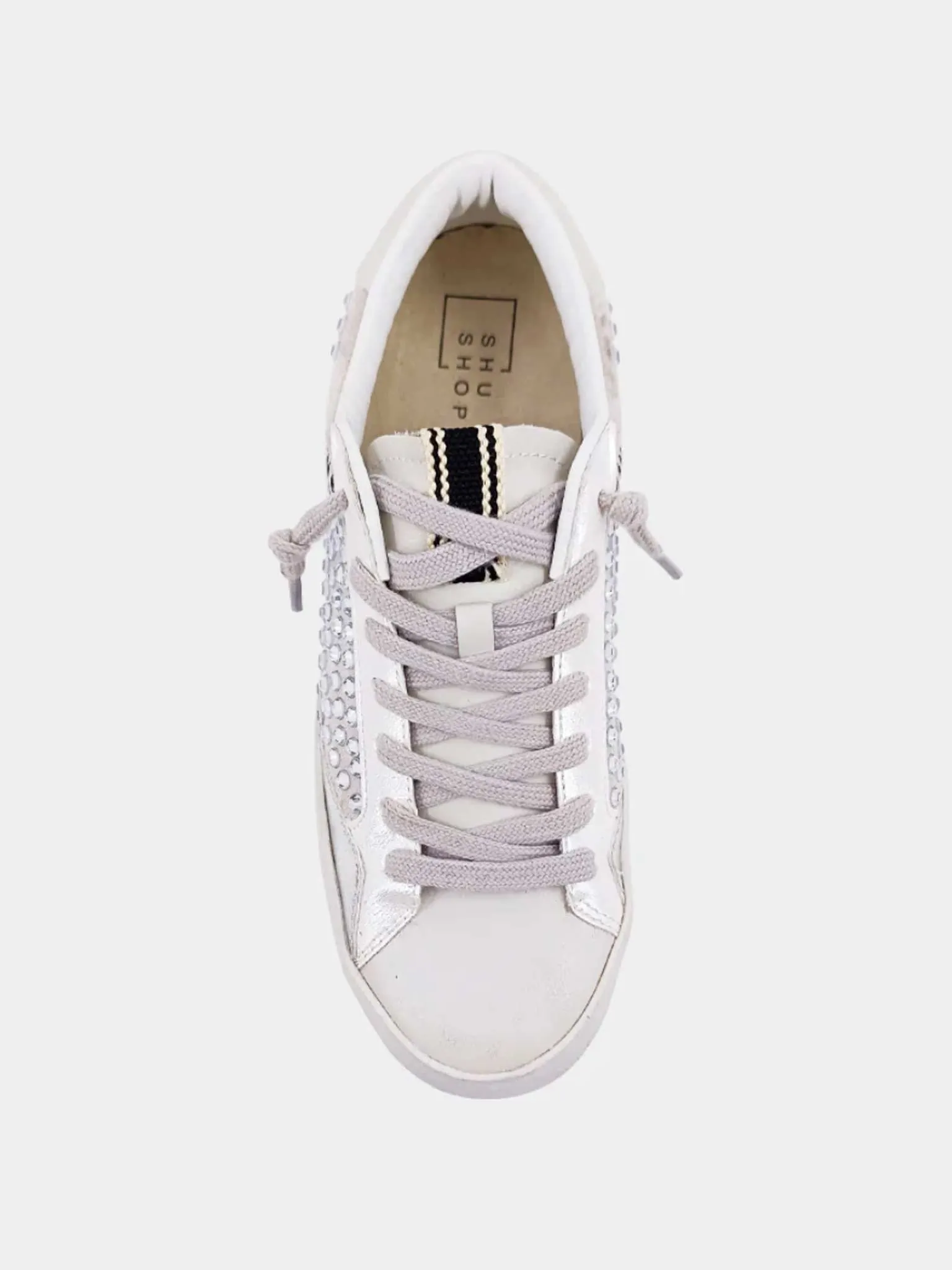 Ruby Metallic Stud Light Grey Sneaker