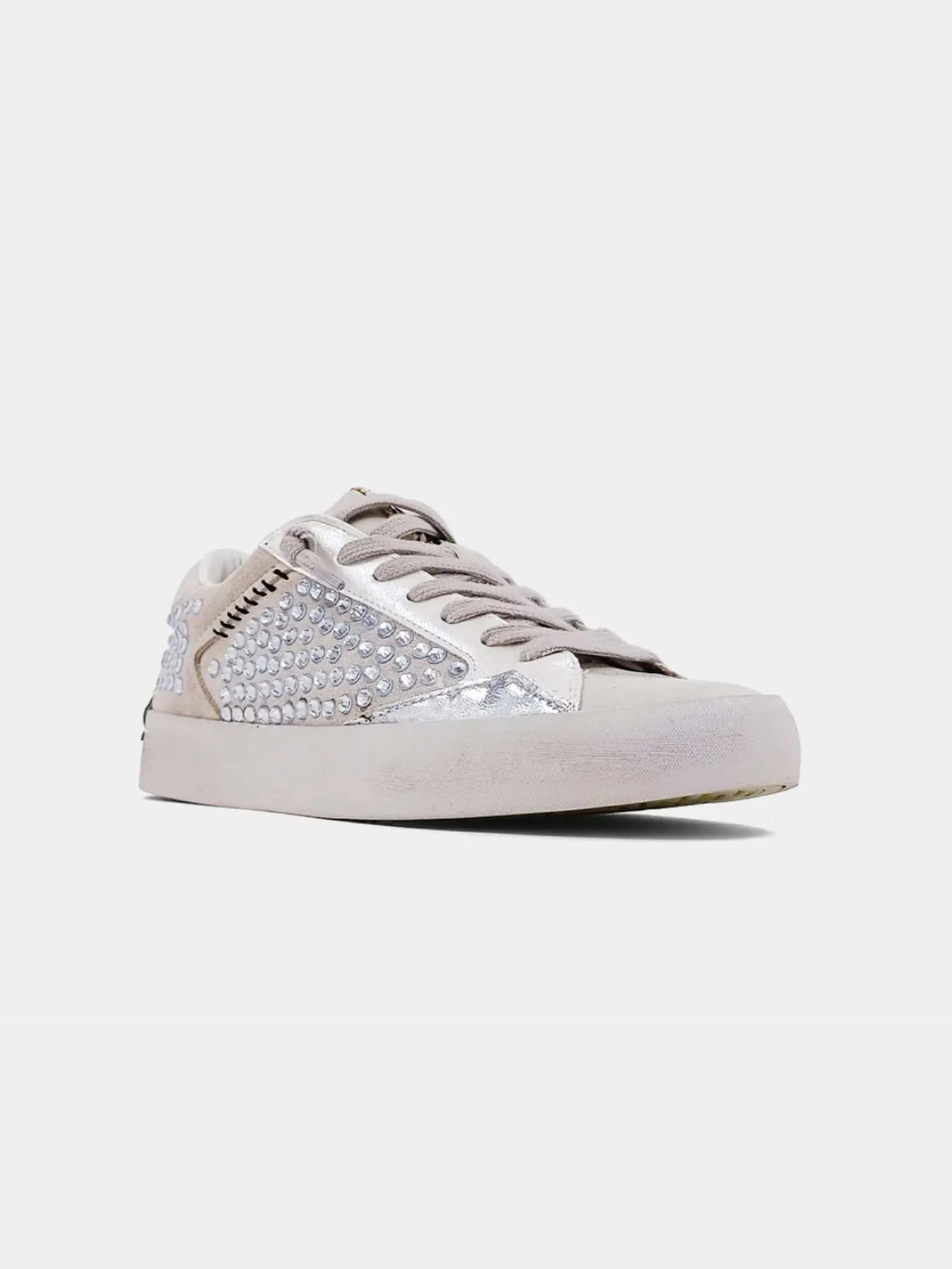 Ruby Metallic Stud Light Grey Sneaker