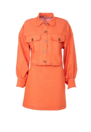 Shabeeg Orange Denim Set