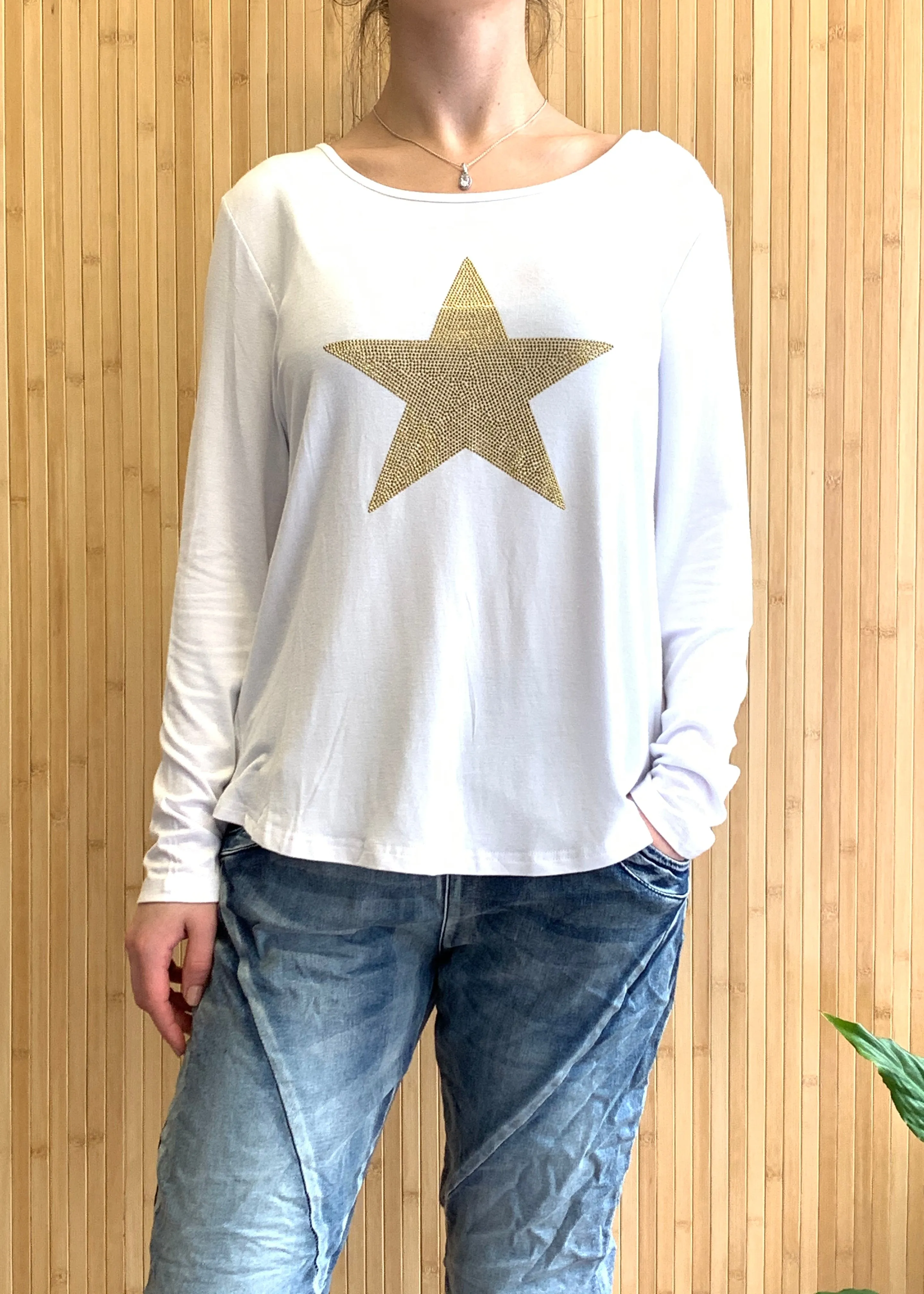 Shona Star Top || White