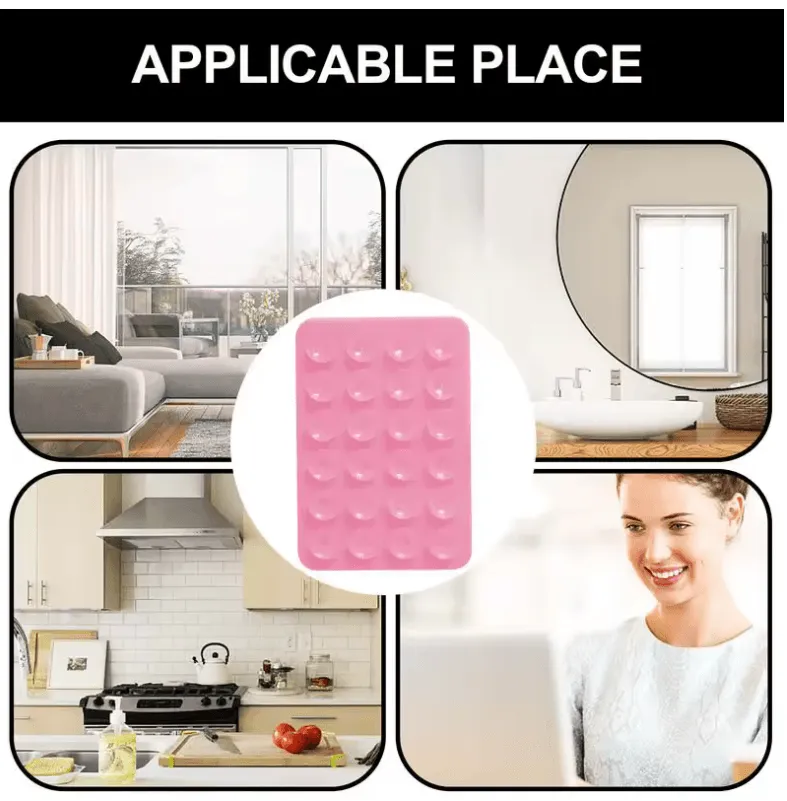 Silicone Adhesive Phone Holder – Anti-Slip Suction Cup Mobile Accessory for Secure Phone Grip