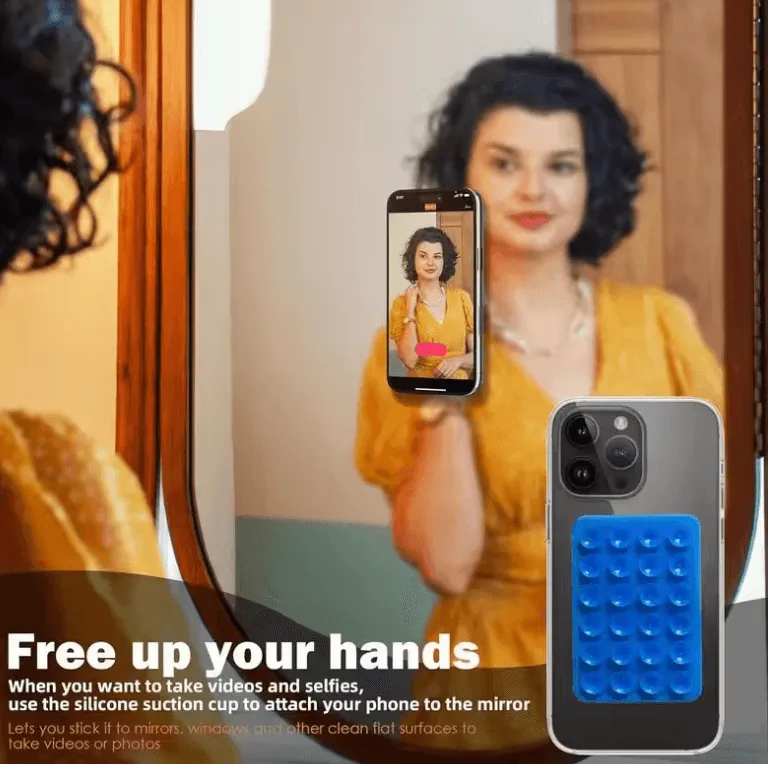 Silicone Adhesive Phone Holder – Anti-Slip Suction Cup Mobile Accessory for Secure Phone Grip
