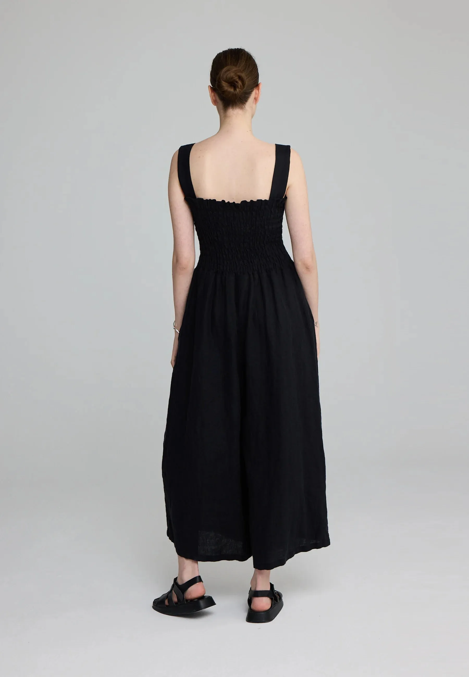 SOLINA – Linen Ruched Body Jumpsuit