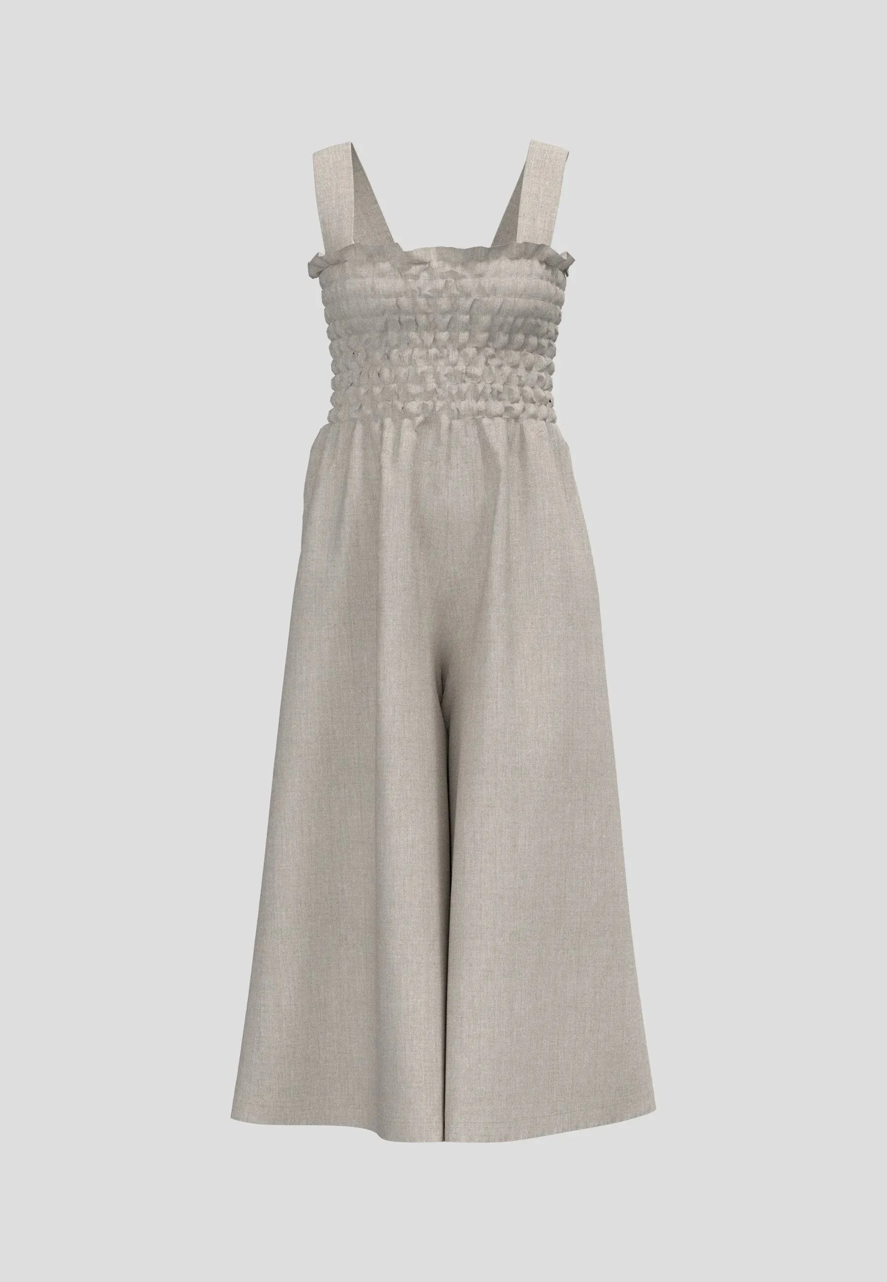 SOLINA – Linen Ruched Body Jumpsuit