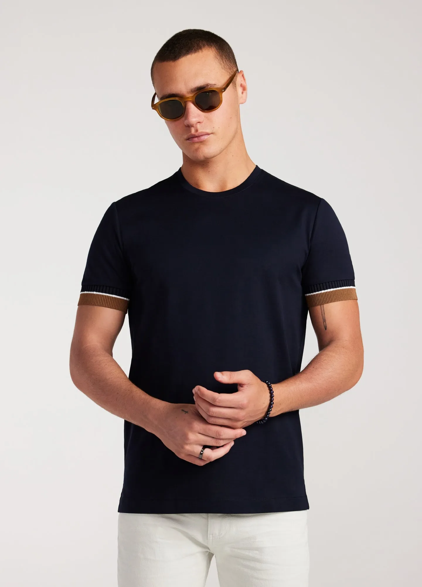 Stripe Cuff T-shirt Ink
