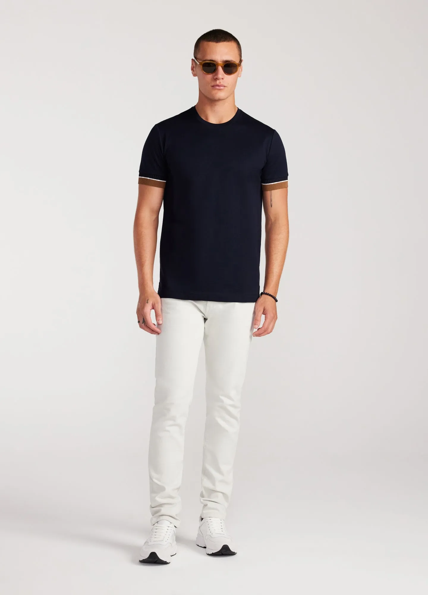 Stripe Cuff T-shirt Ink