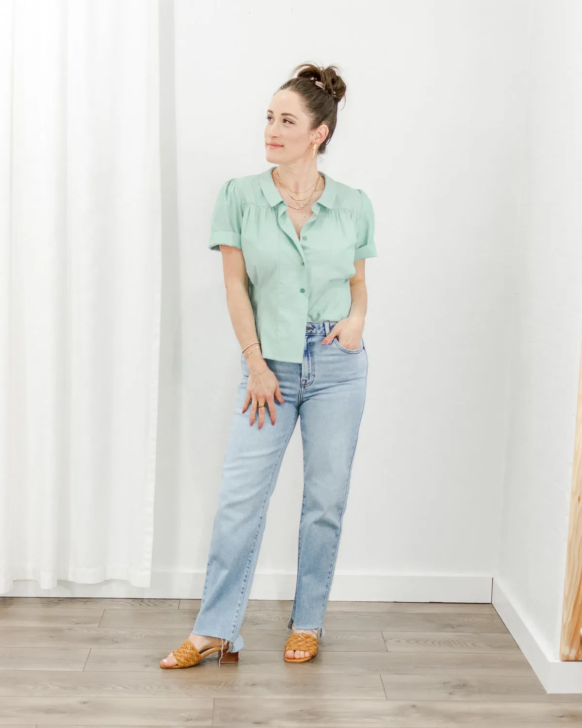 Striped Collared Blouse