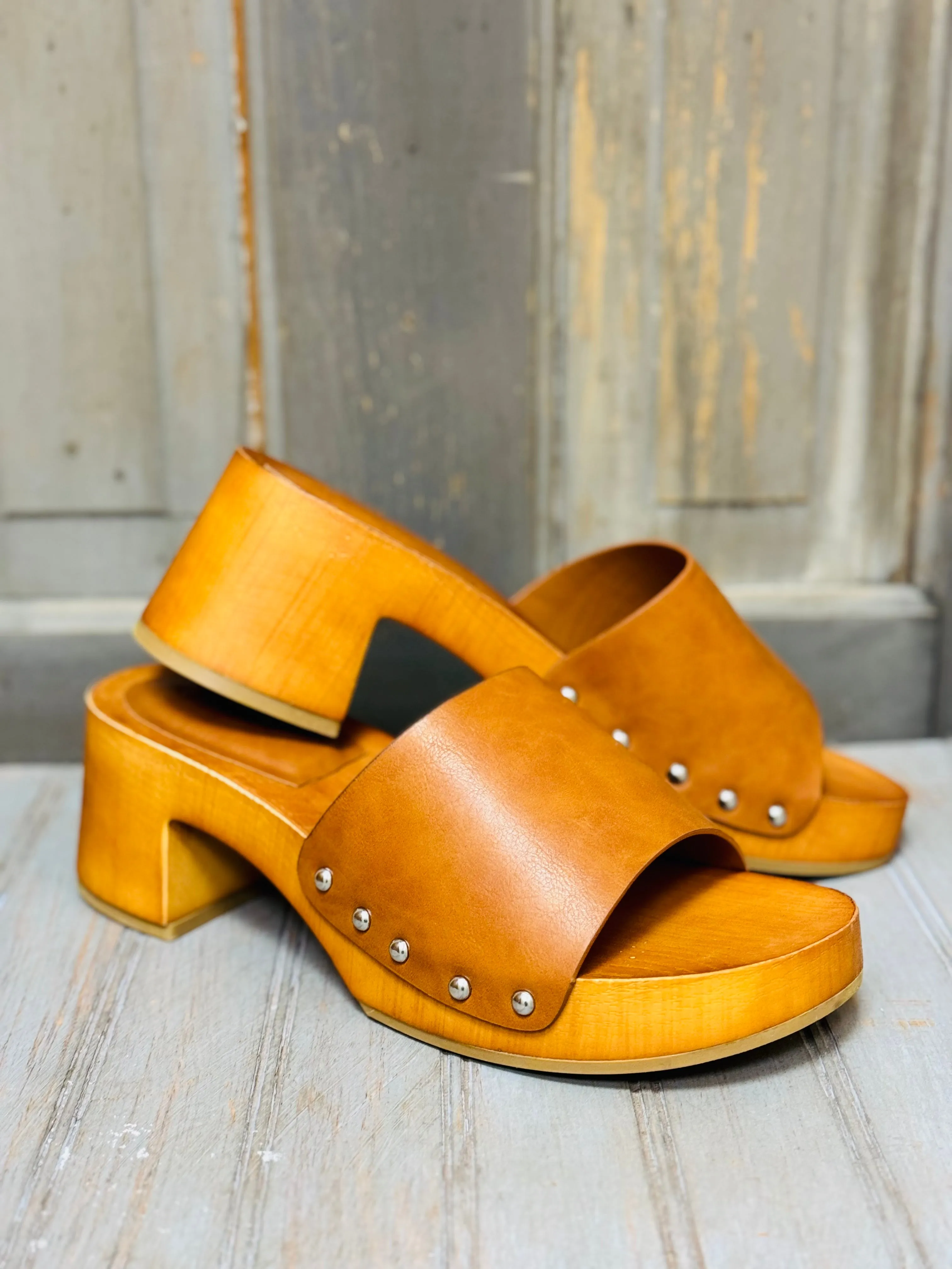 Tan Clog Sandal