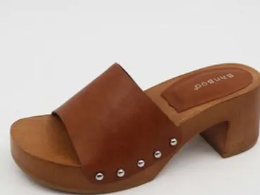 Tan Clog Sandal
