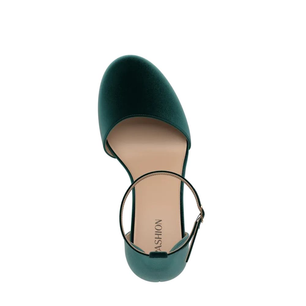 The Jocelyn - Forest Velvet Flat