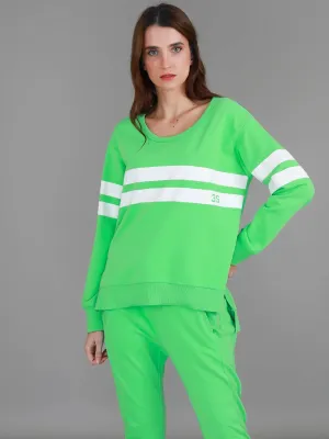 Theresa Stripe Jumper - Apple Green (Plus Size)
